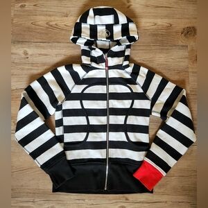 ONE OF A KIND!! Lululemon Special Edition Red/black Stripped Scuba Hoodie 6
